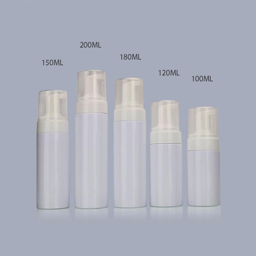 100ml/120ml/150/180ml/200ml PET Plastic Foamer Bottle With Foaming Pump dispenser