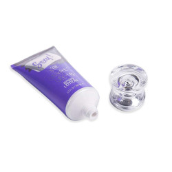100ml cosmetic plastic Tube with acrylic plating cap for lotion cream packaging