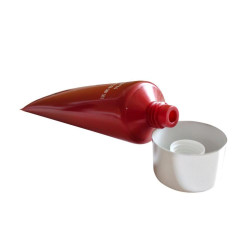100g Plastic Round Shape red Soft Tube with Screw Cap for Face Wash Packaging