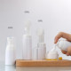 30ml/60ml/80ml PET Plastic Foamer Bottle With Foaming Pump Silicone Brush Head dispenser for cleansing mousse packaging