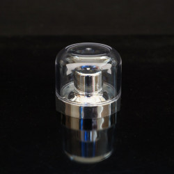 Double-wall crystal transparent cap smooth shape cap for cosmetic round tube