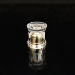 new design Double wall transparent crystal screw cap for cosmetic tube