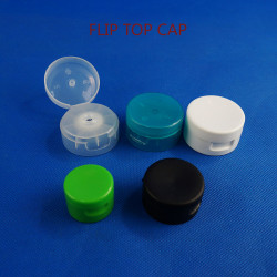 flip-top plastic cap with snap closure for cosmetic tube tottle packaging