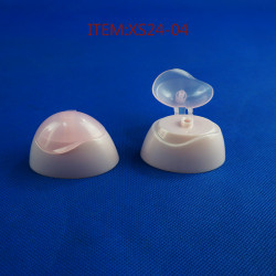 two colors flip-top plastic cap with snap closure for shampoo bottle packaging