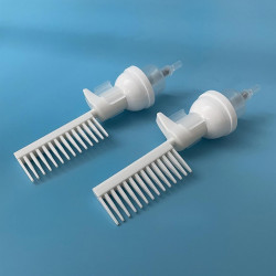 comb with foam pump for hair color dyeing mousse bottle set packaging