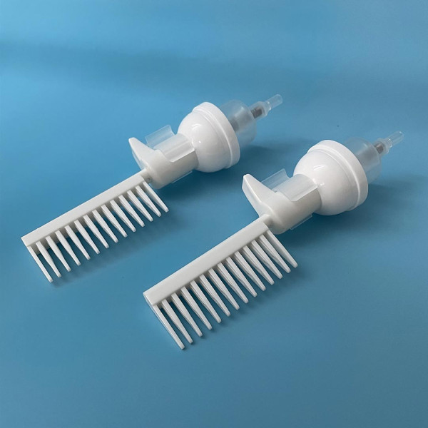 comb with foam pump for hair color dyeing mousse bottle set packaging