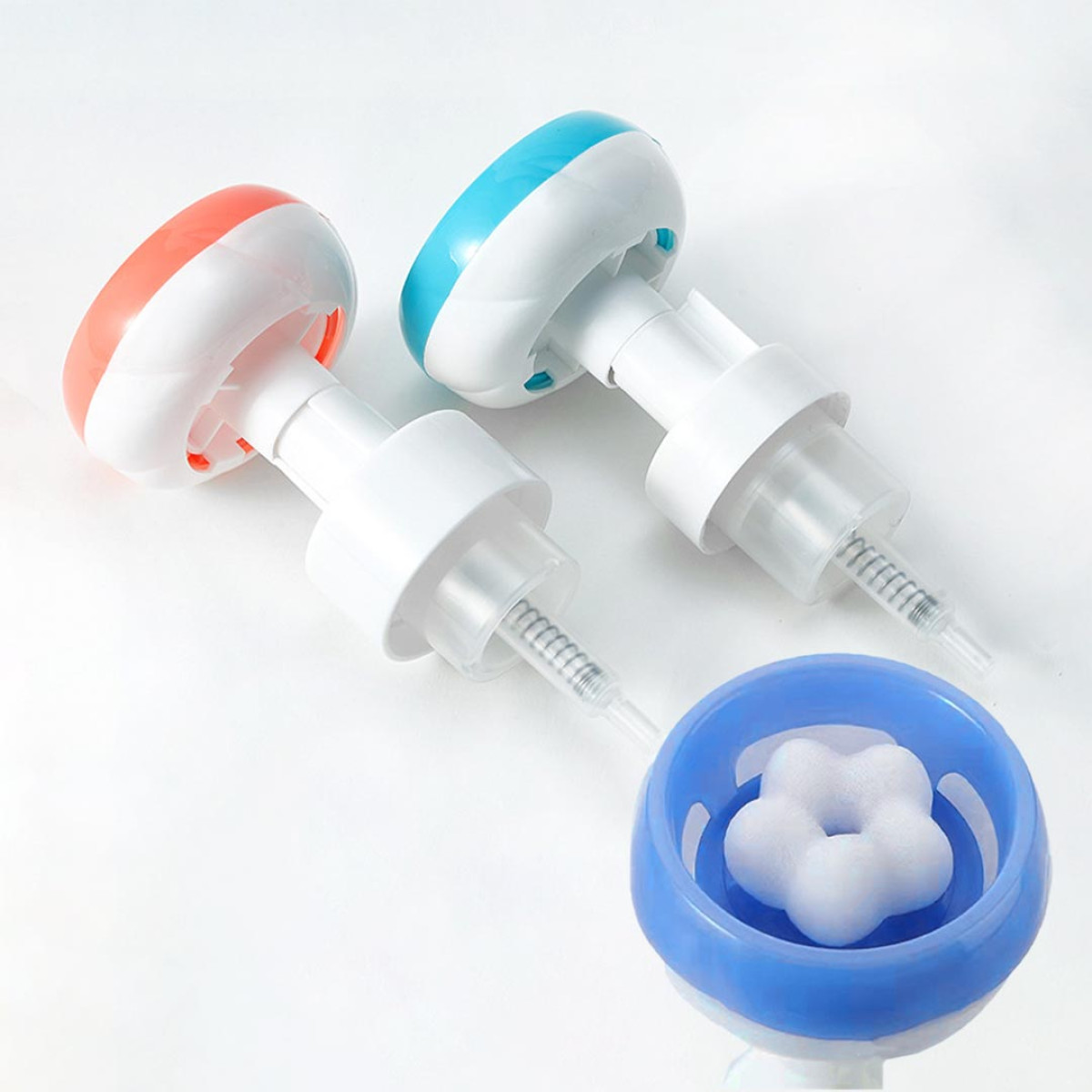 Check out our customized foam pump bottles 250ml packaging with flower